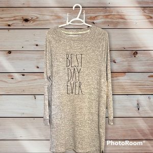 NWT Rae Dunn “Best Day Ever” Nightgown with pockets!